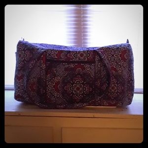 Lilac tapestry Vera Bradley duffel bag